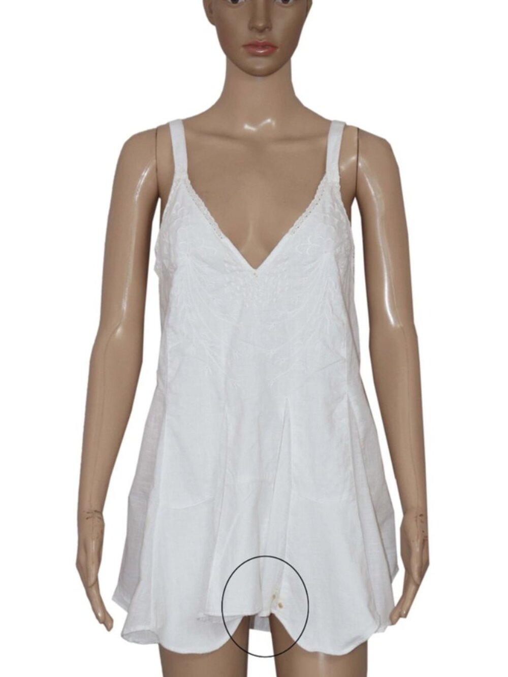 Free People Tell Me About It Embroidered Tunic White Lace Dress XS